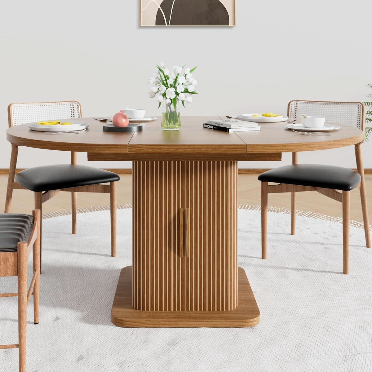 The Tambour Extendable Table - 59 Inch