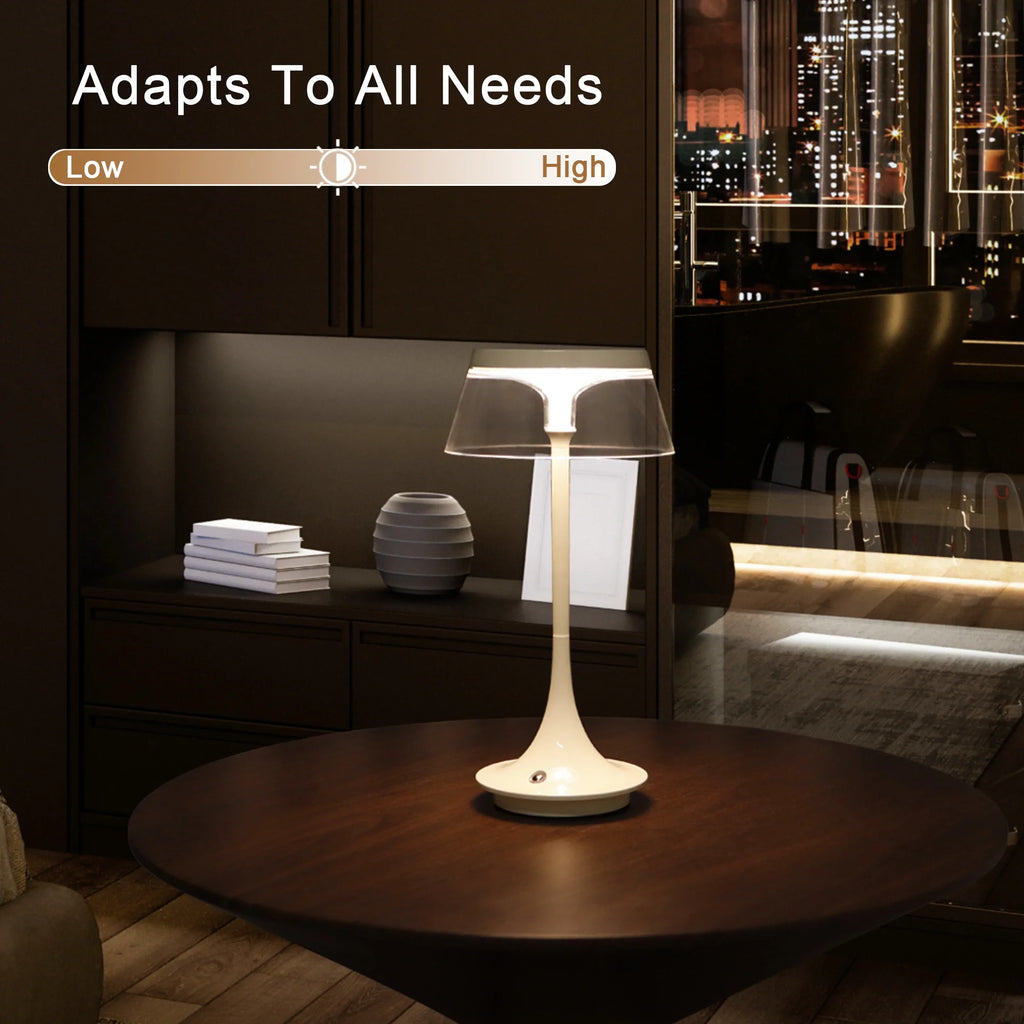10.5" H Nightstand Lamp 3-Color Light Dimmable-4