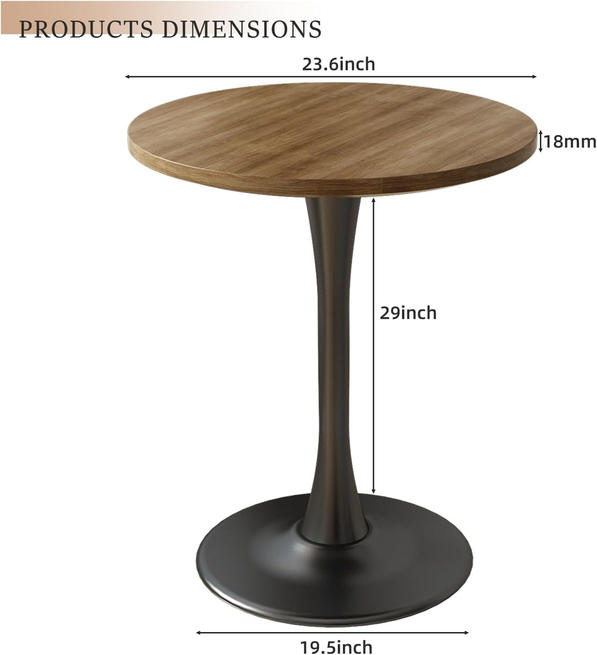 The Saar Bistro Table - 24 Inch