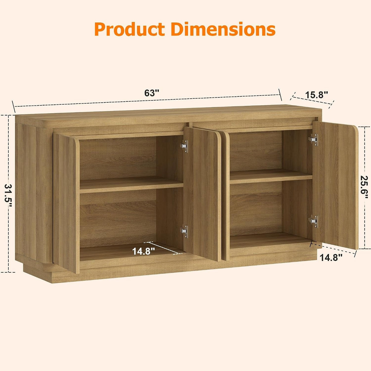 The Nara Credenza - 63 Inch