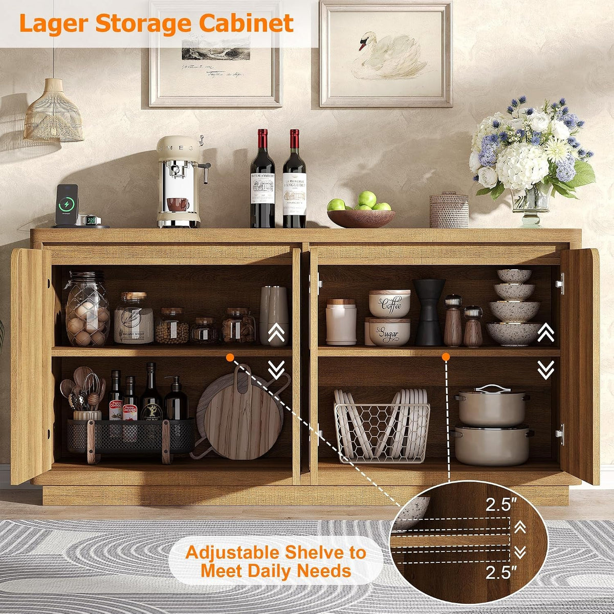 The Nara Credenza - 63 Inch
